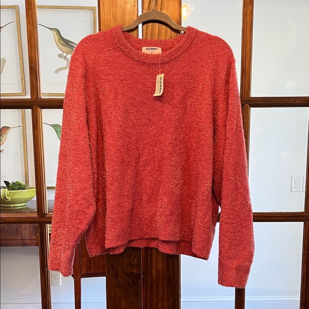 Old Navy Vibrant Pink Knit Sweater